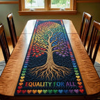Equality For All Rainbow Tree Table Runner