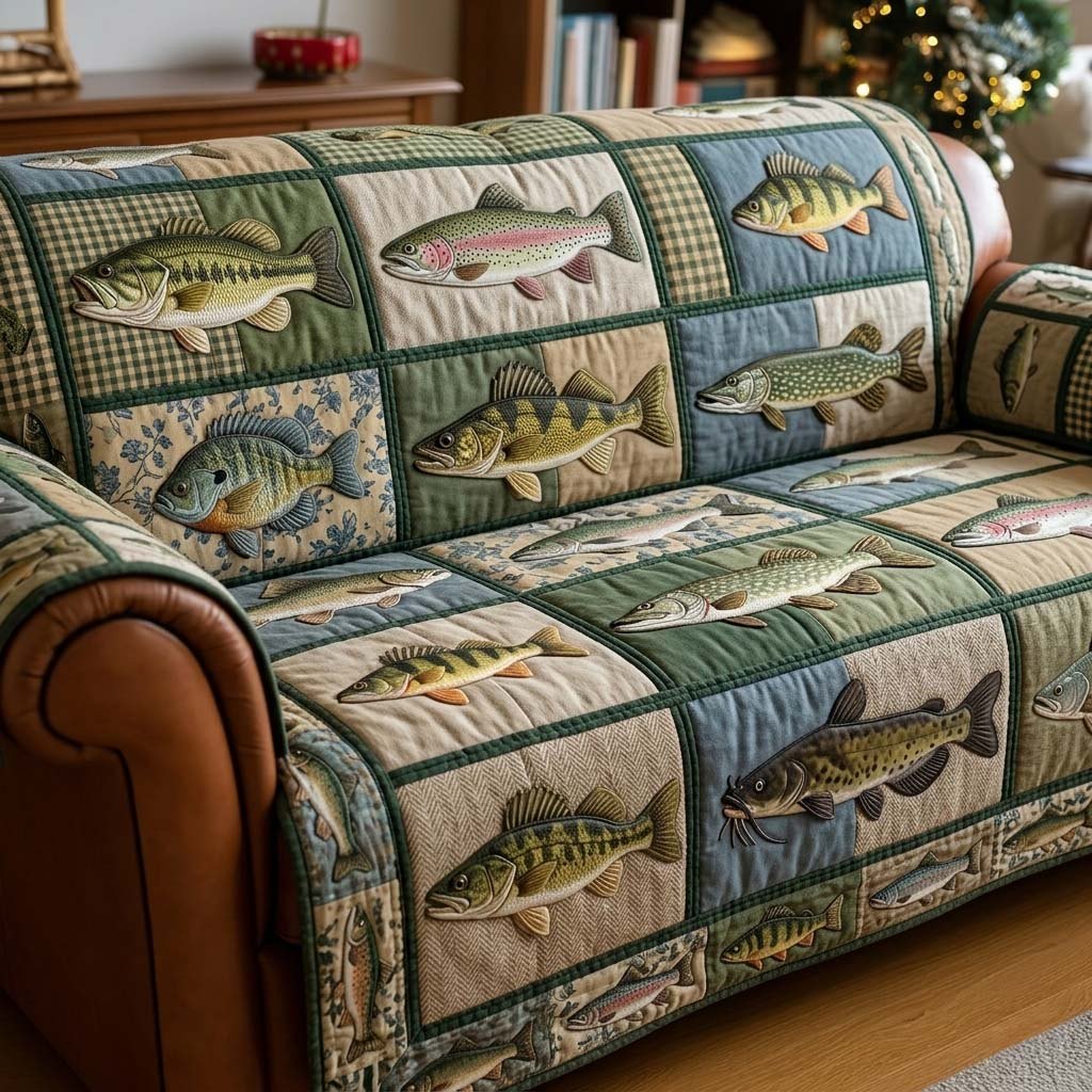 Freshwater Catch Story Sofa Cover