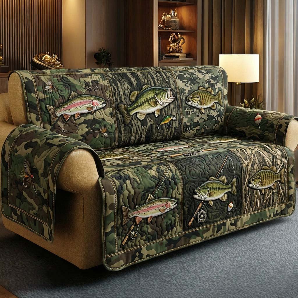 Camo Angler Sofa Cover
