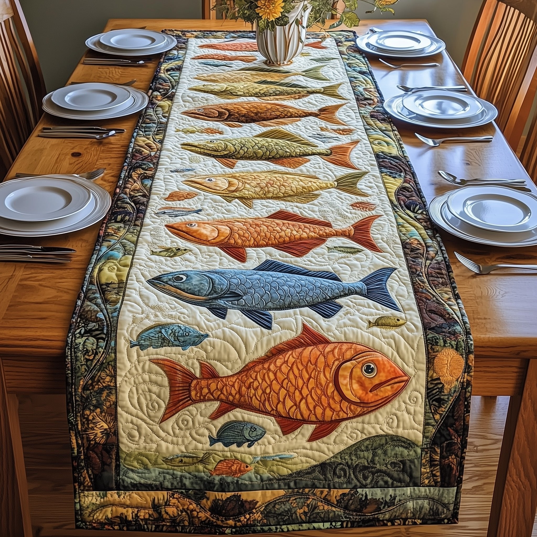 Wild Waters Tapestry Table Runner