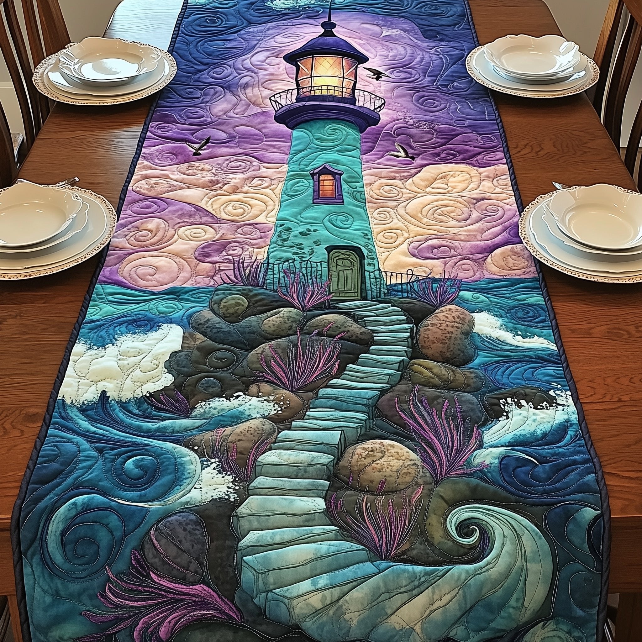 The Aurora Tower Table Runner