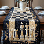 Vintage Chess Table Runner