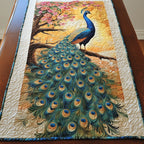 Peacock Against Golden Morning Sky Table Runner