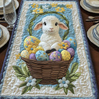 Lamb Behind Basket of Eggs Table Runner