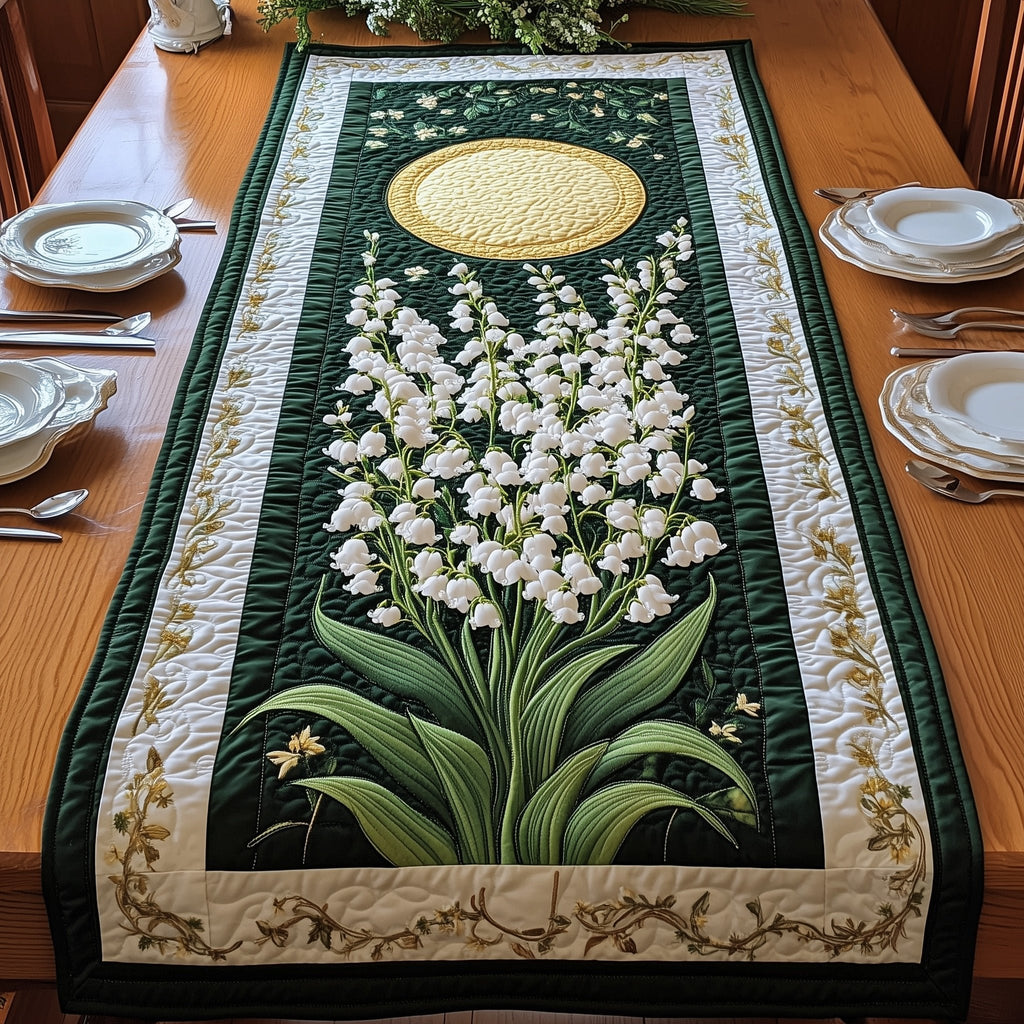 Lily of the Valley Under Moon Table Runner