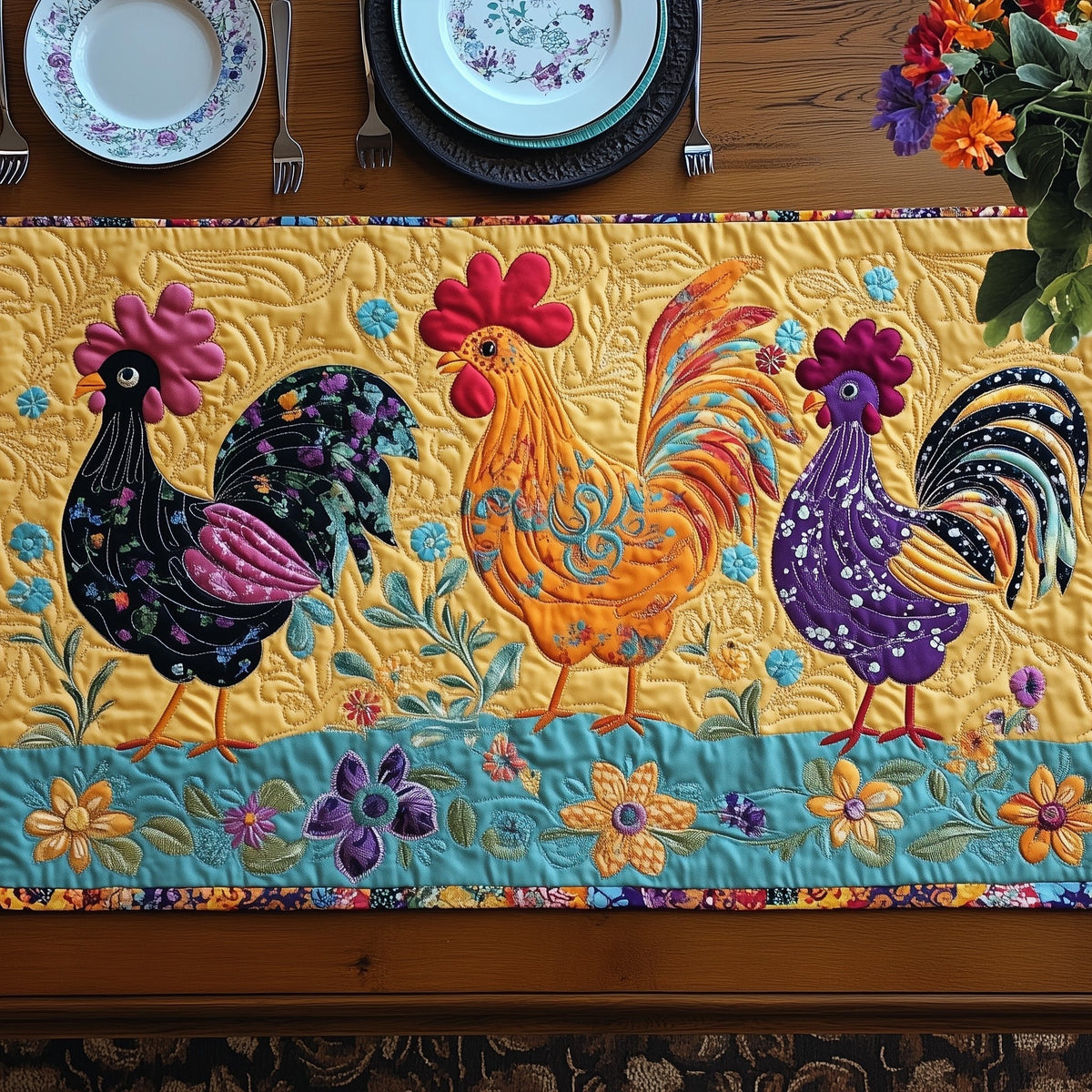 Chicken Heaven Table Runner