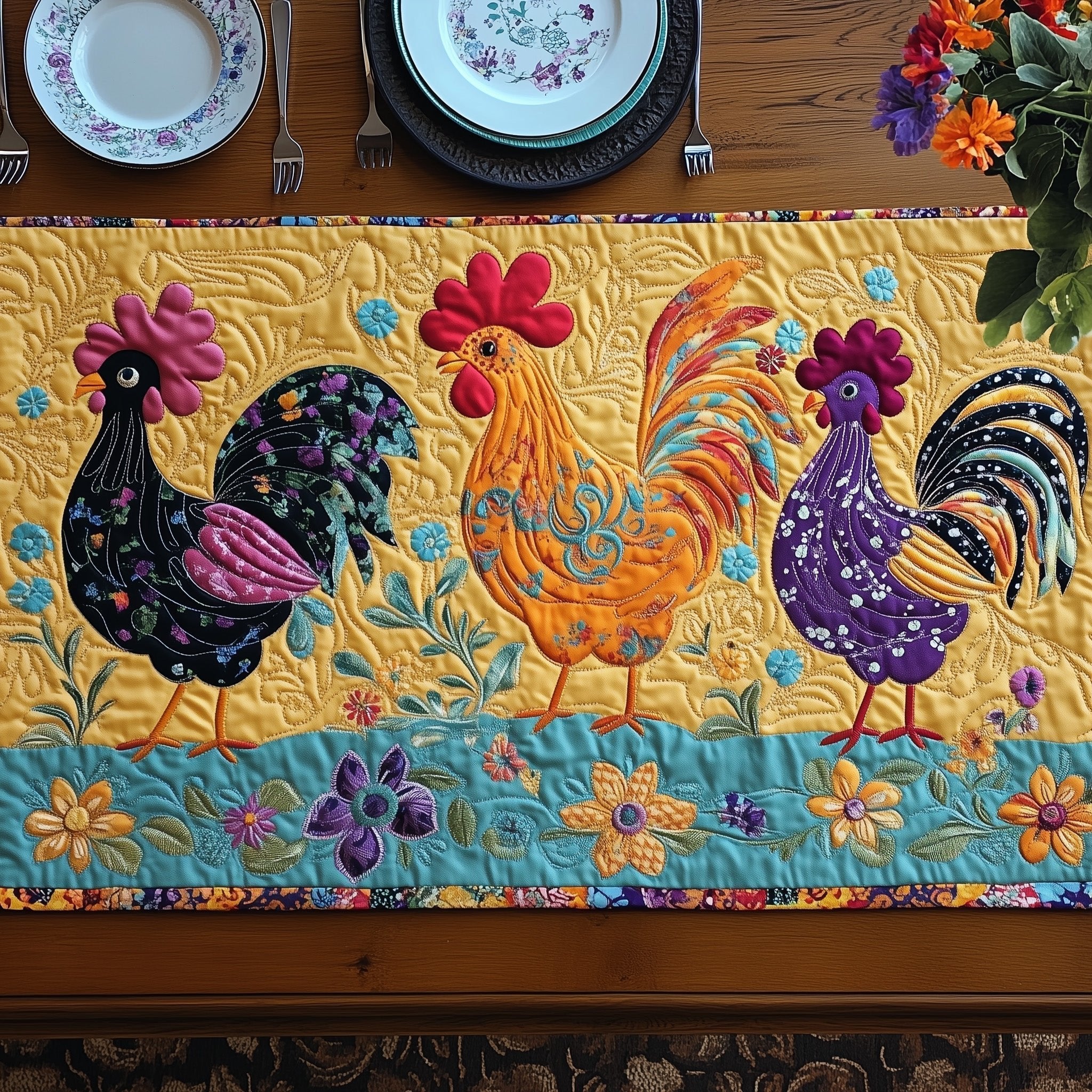 Chicken Heaven Table Runner