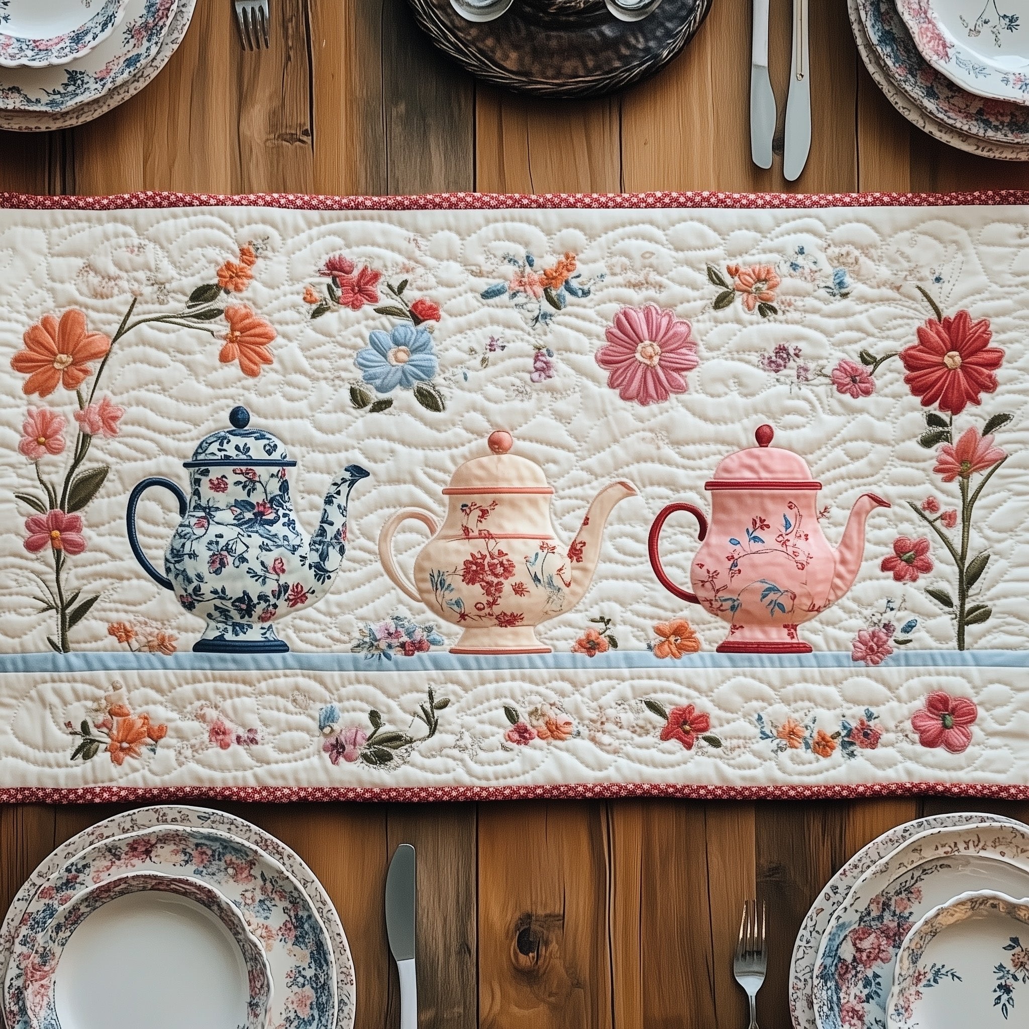 Sweet Blooming Tea Table Runner