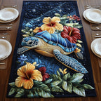 Celestial Bloom Turtle Table Runner