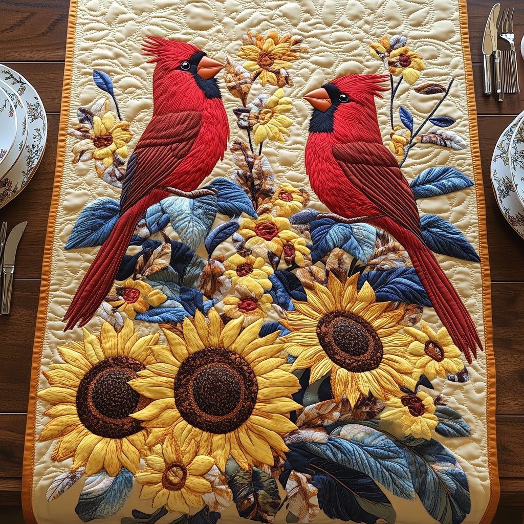 The Sunflower Perch Table Runner
