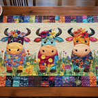 Floral Moo Parade Table Runner