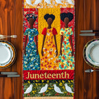 Juneteenth Dresses on Red Banner Table Runner