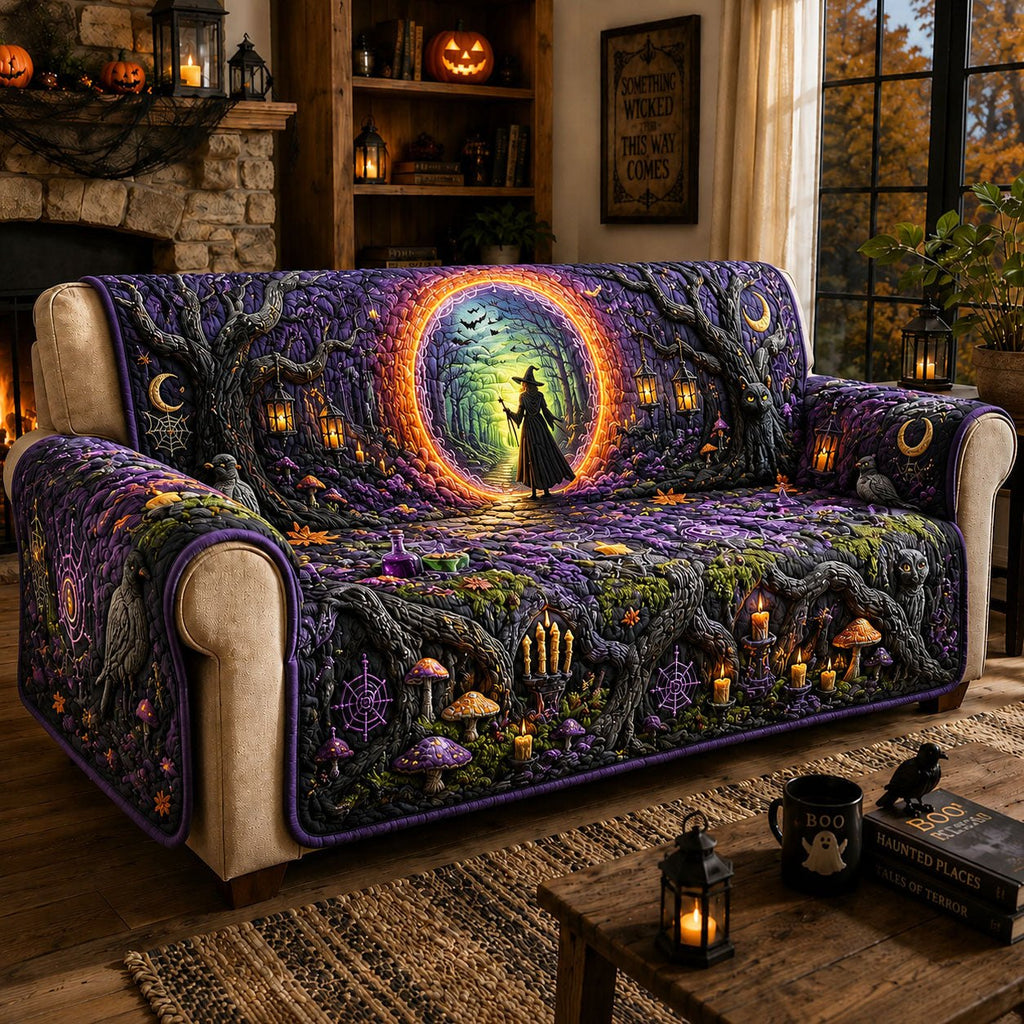 Witch Portal Forest Halloween Sofa Cover