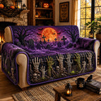 Skeleton Hands Graveyard Sofa Cover