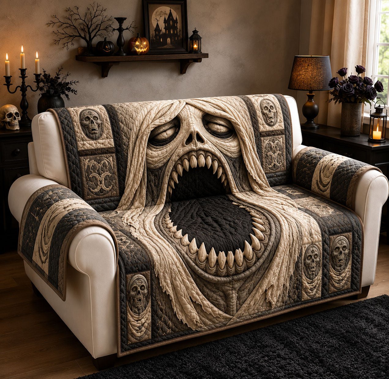 Mummy Skull Monster Sofa Cover