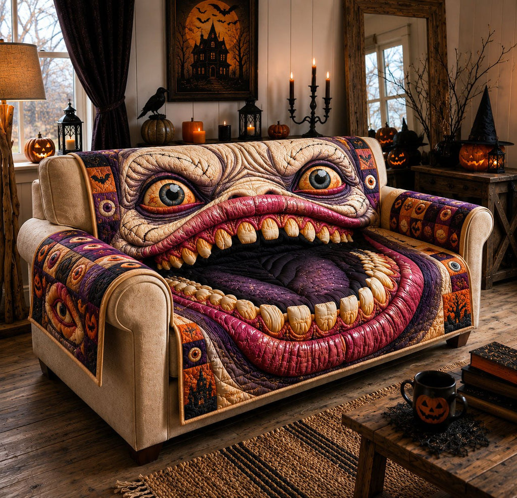 Creepy Monster Mouth Sofa Cover