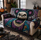 Creepy Carnival Skull Sofa Cover