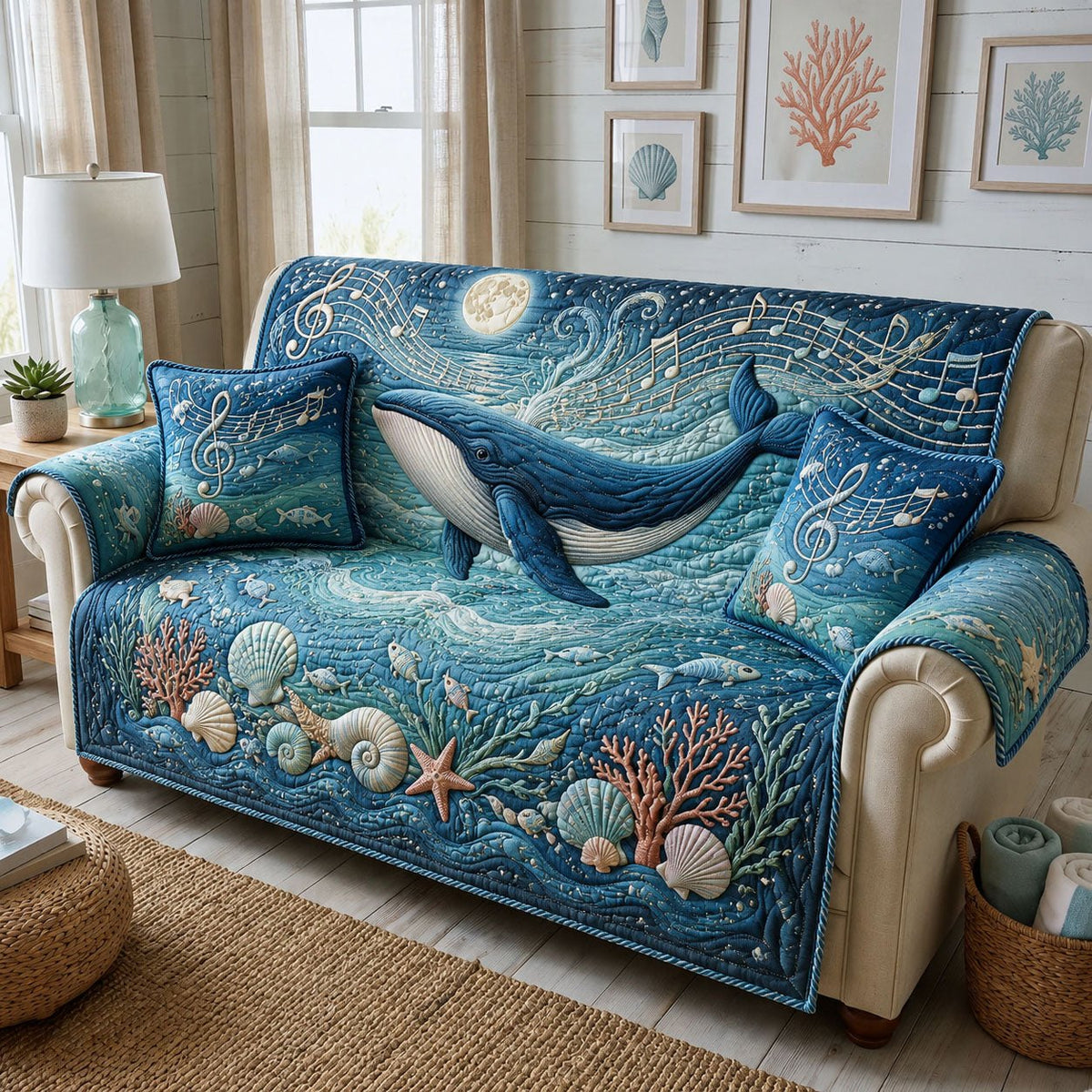 Dolphin Melody Music Sofa Cover