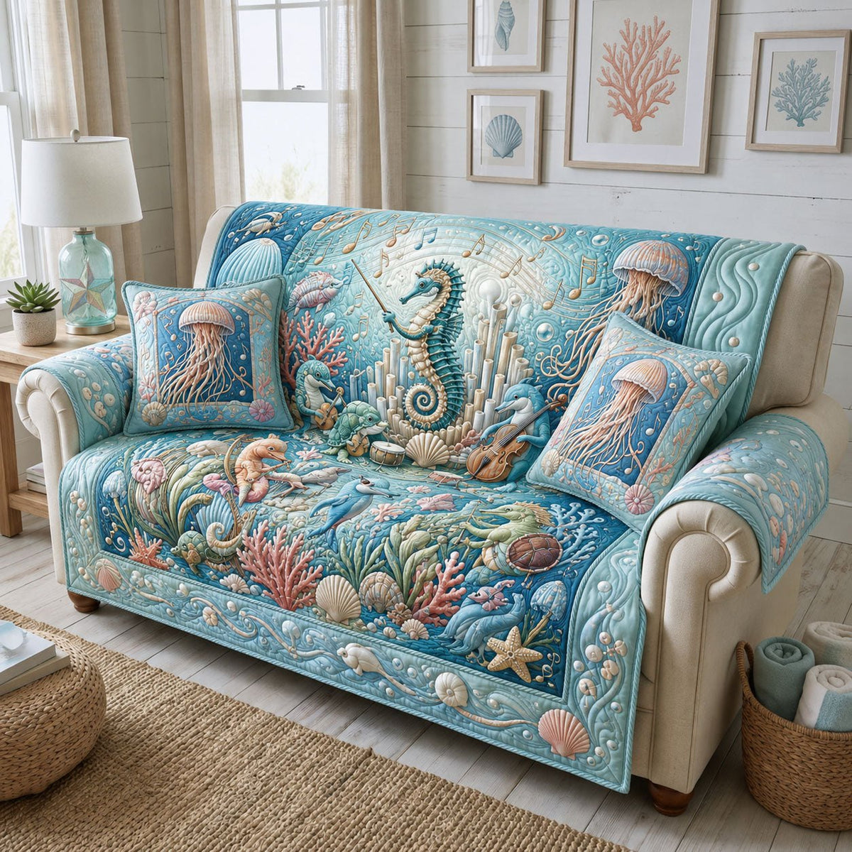 Deep Sea Jazz Sofa Cover