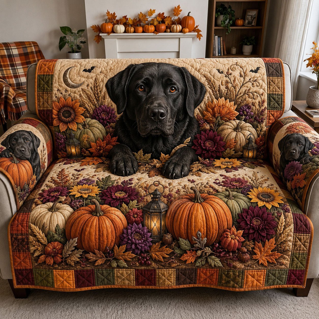Midnight Pumpkin Labrador Sofa Cover