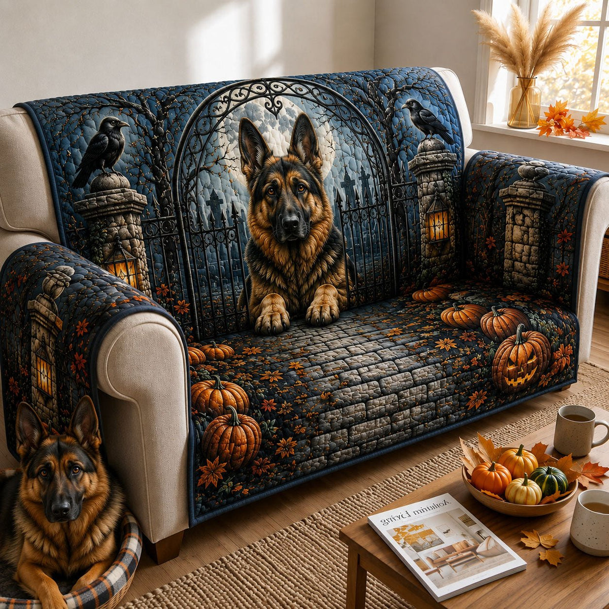 Moonlit Gatekeeper Sofa Cover