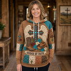 Guided By Faith Western hoodie, all-over print