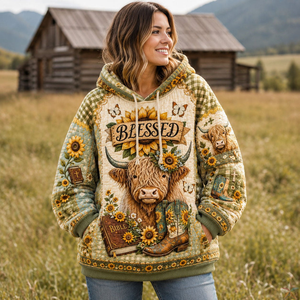 Blessed Country Faith hoodie, all-over print