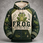 Fully Rely on God hoodie, all-over print
