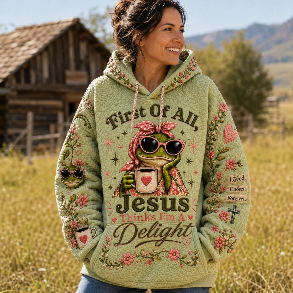 Chosen and Delightful hoodie, all-over print