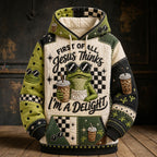 Jesus Calls Me Delightful hoodie, all-over print