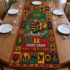 Breaking Every Chain Juneteenth Table Runner