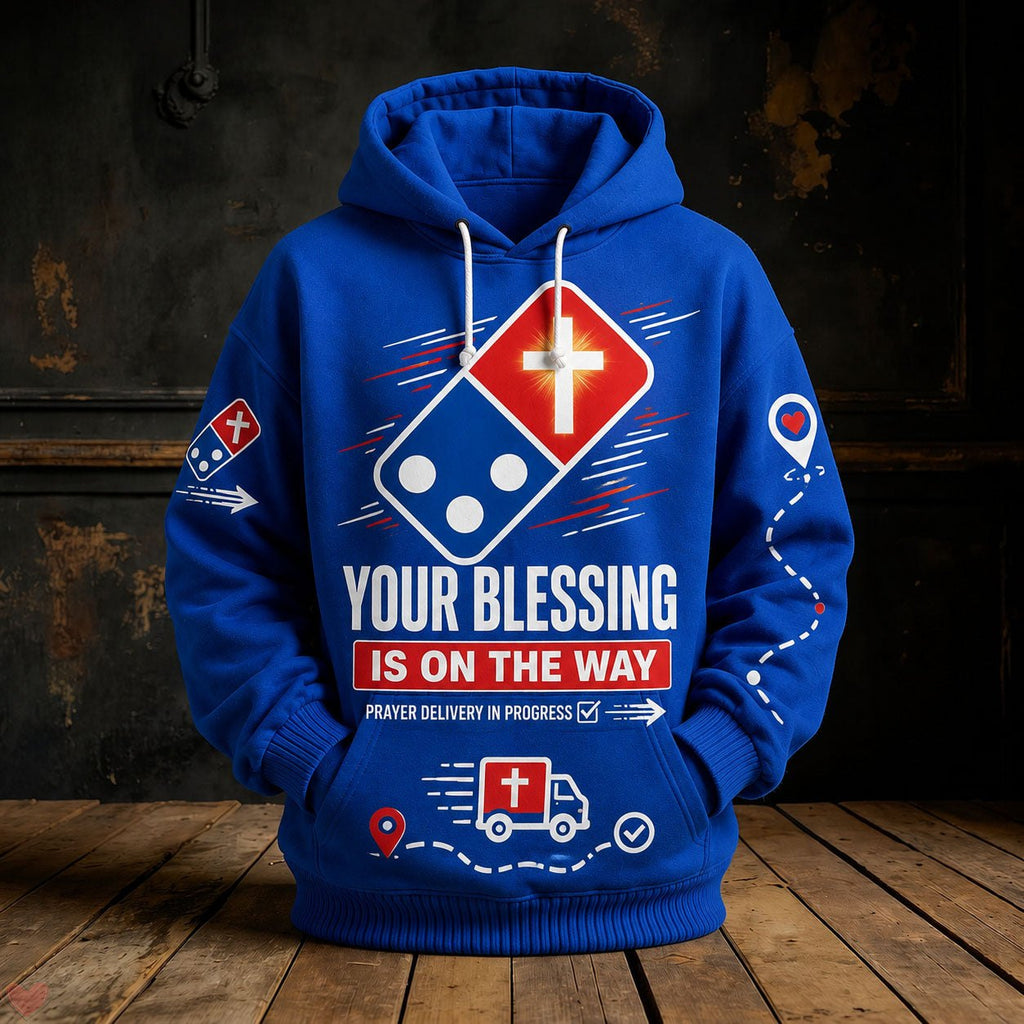 Your Blessing Is on the Way hoodie, all-over print