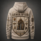 Guardian in the Armor of God hoodie, all-over print
