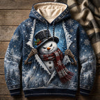 Frostbound Snowman hoodie, all-over print