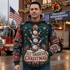 All American Christmas hoodie, all-over print