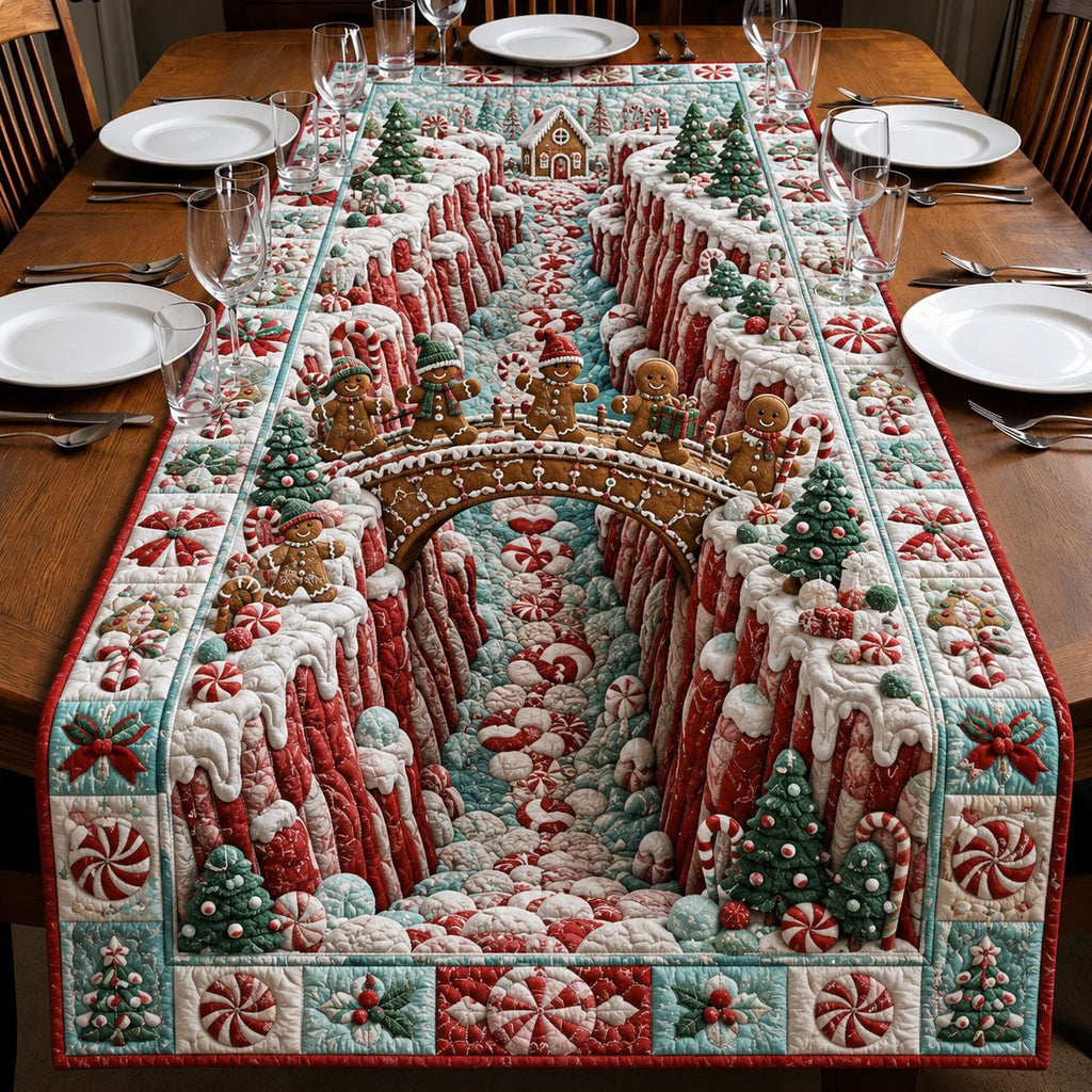 Gingerbread Candy Canyon Table Runner