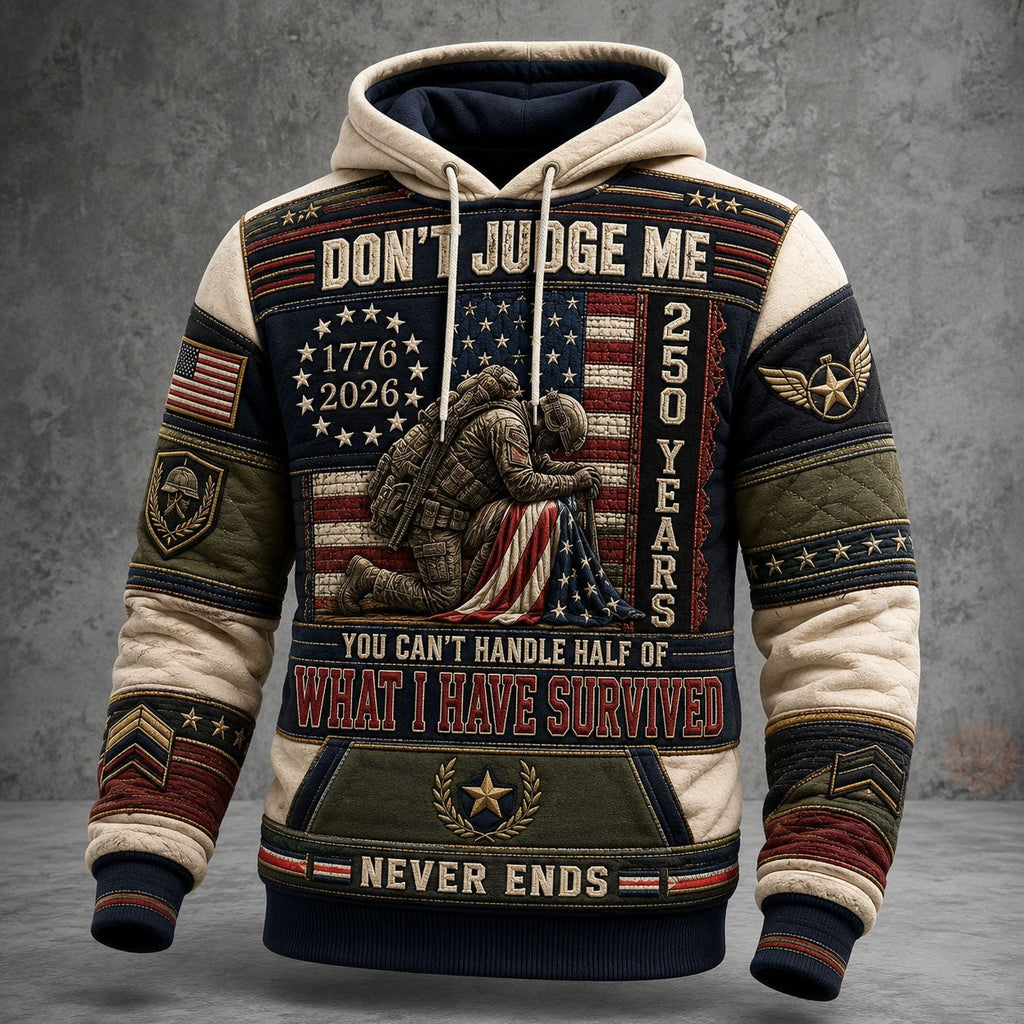 America 250 Veteran Strength hoodie, all-over print