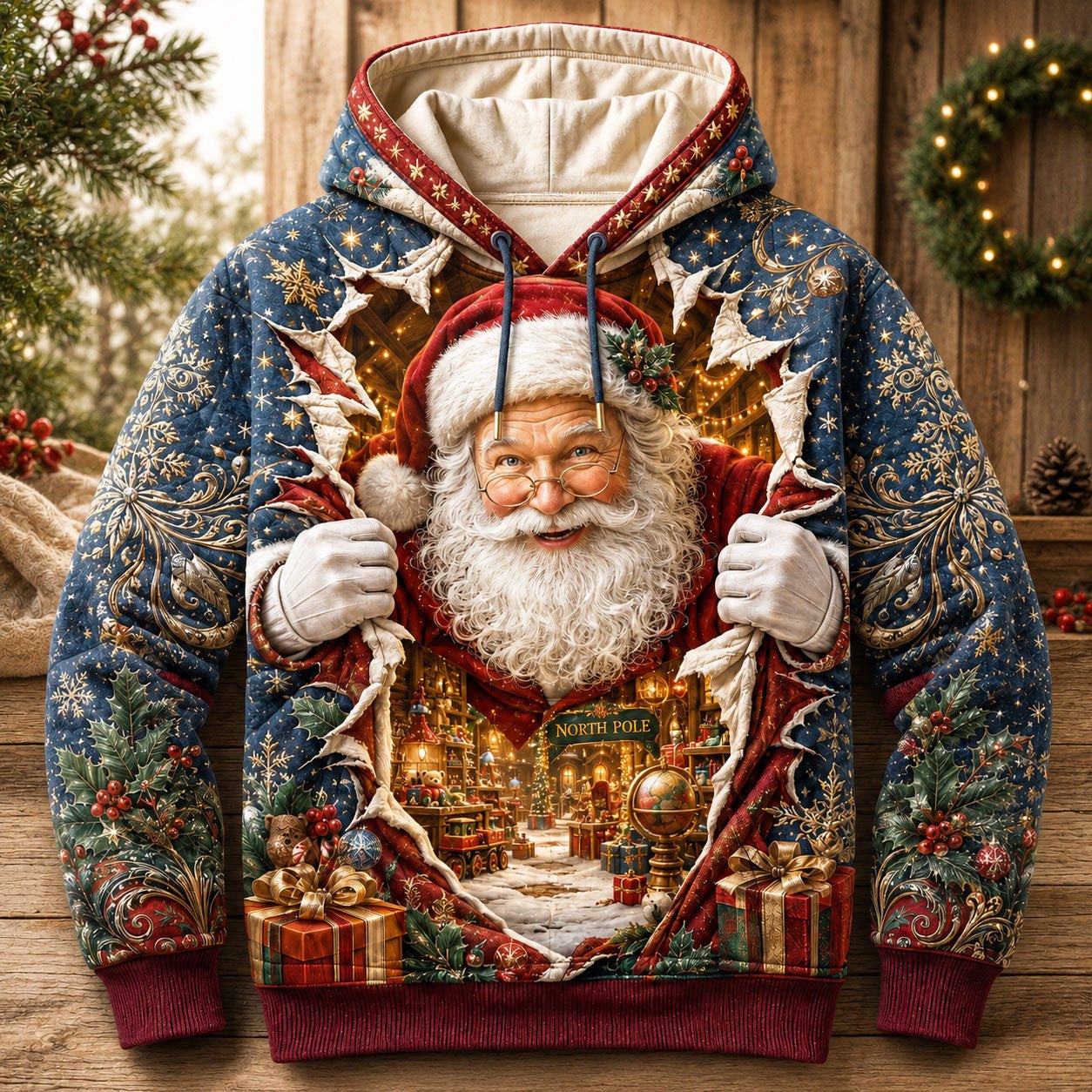 North Pole Breakthrough hoodie, all-over print