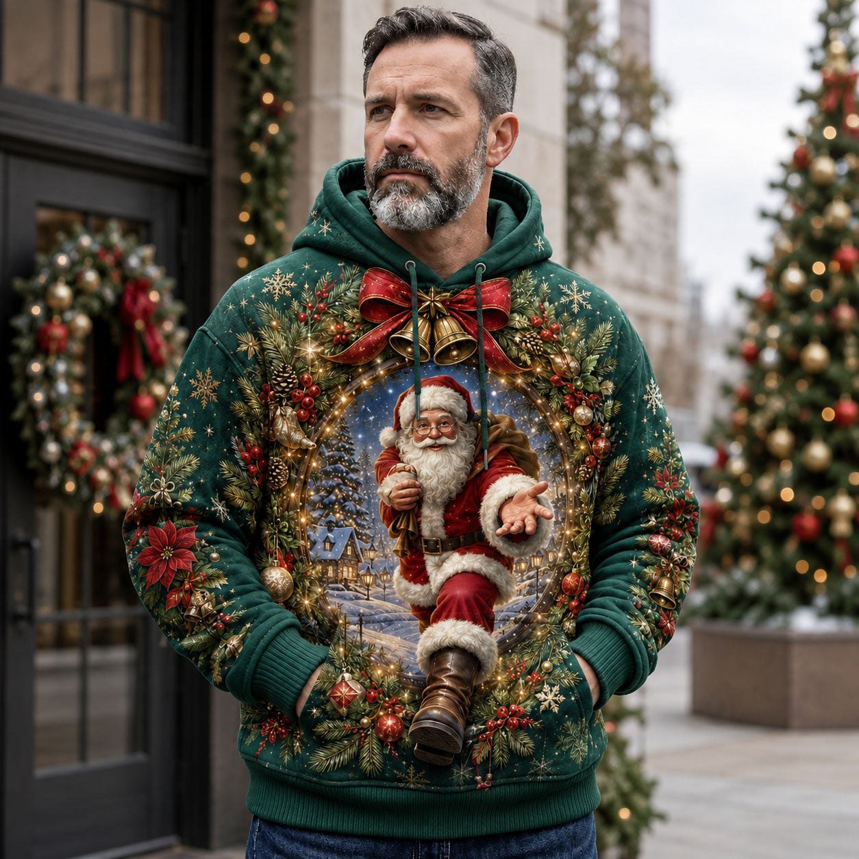 Christmas Arrival hoodie, all-over print