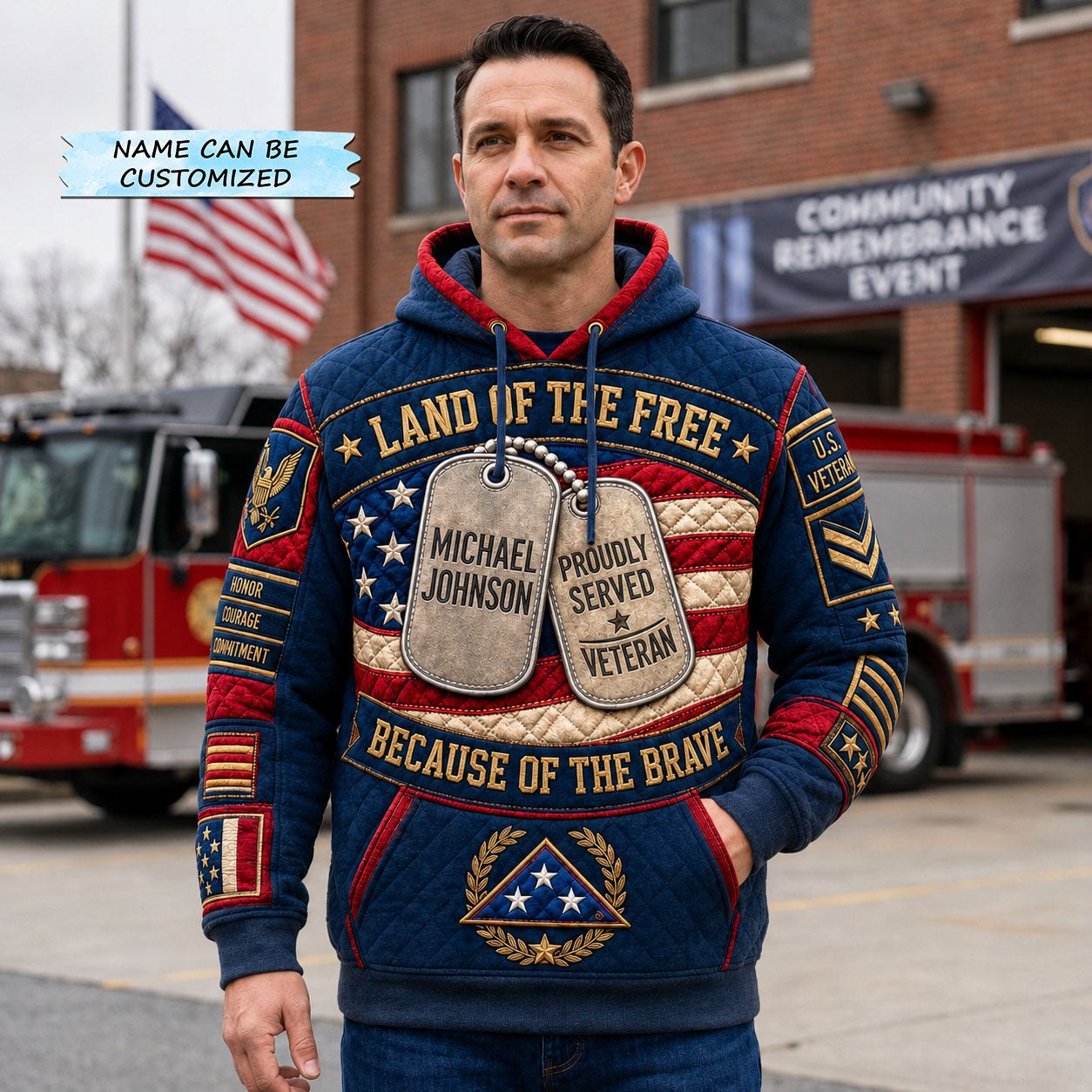 Freedom Legacy Qtcuz hoodie, all-over print