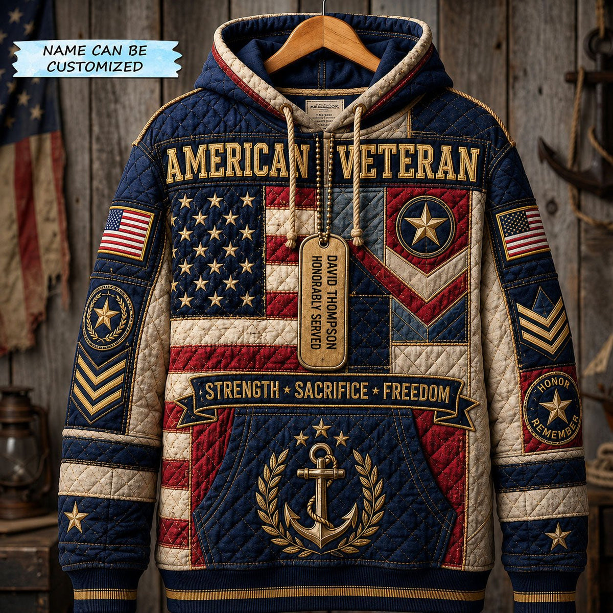 Honor Beyond Duty Qtcuz hoodie, all-over print