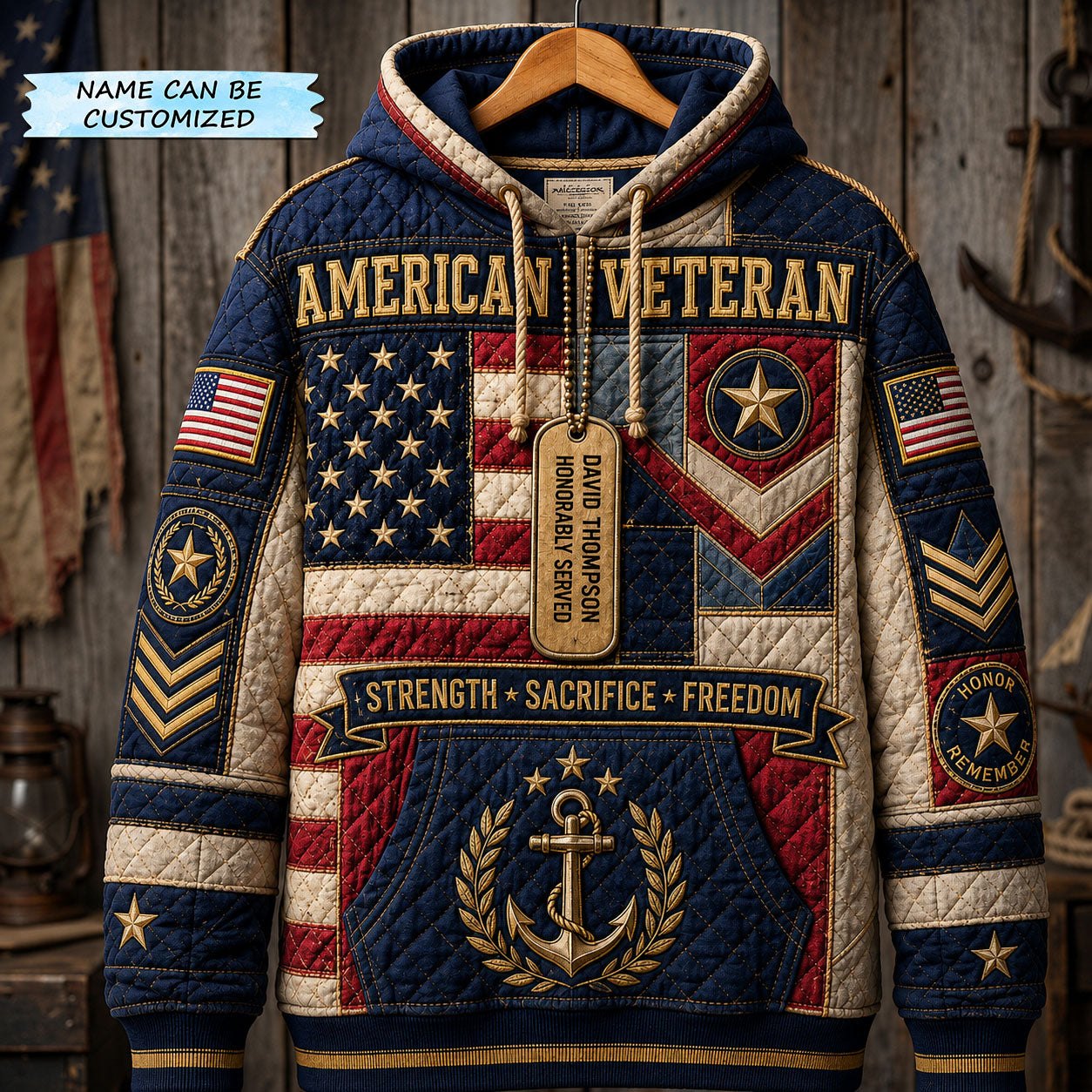 Honor Beyond Duty Qtcuz hoodie, all-over print