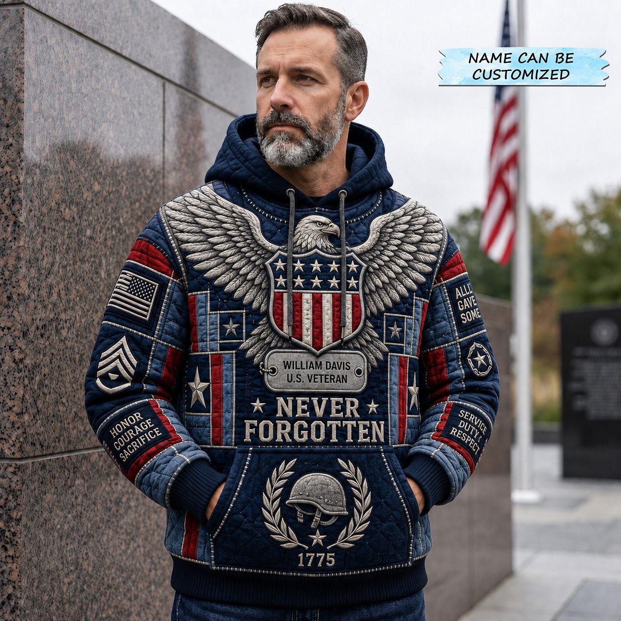 Never Forgotten Legacy Qtcuz hoodie, all-over print