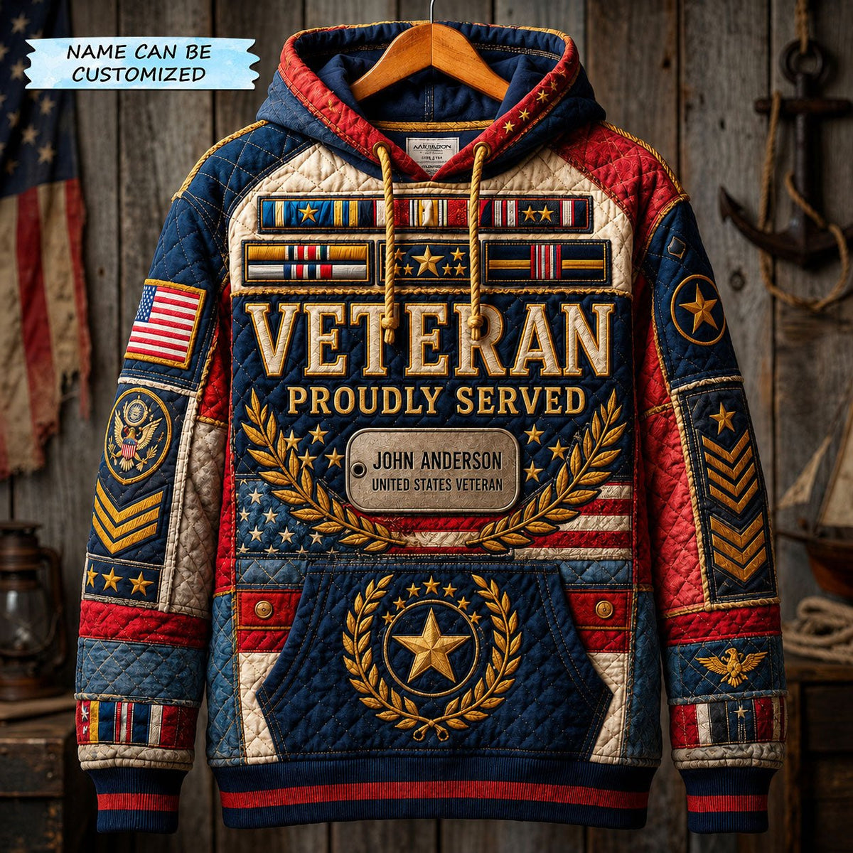 Veteran Pride Qtcuz hoodie, all-over print