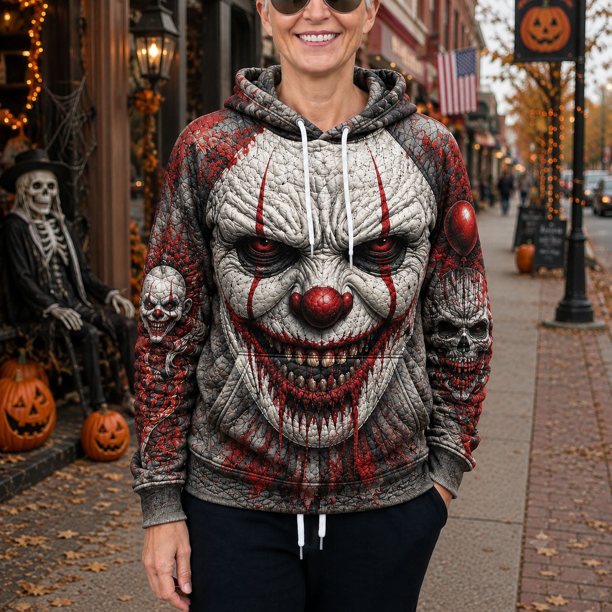 Killer Clown Horror hoodie, all-over print