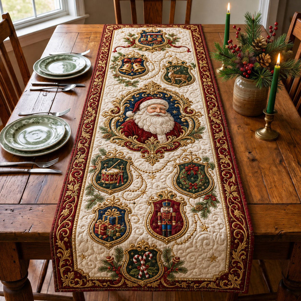 Santa Heritage Medallions Table Runner