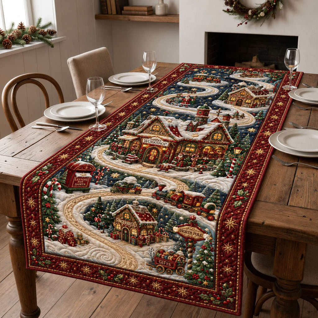 Santa Workshop Journey Table Runner