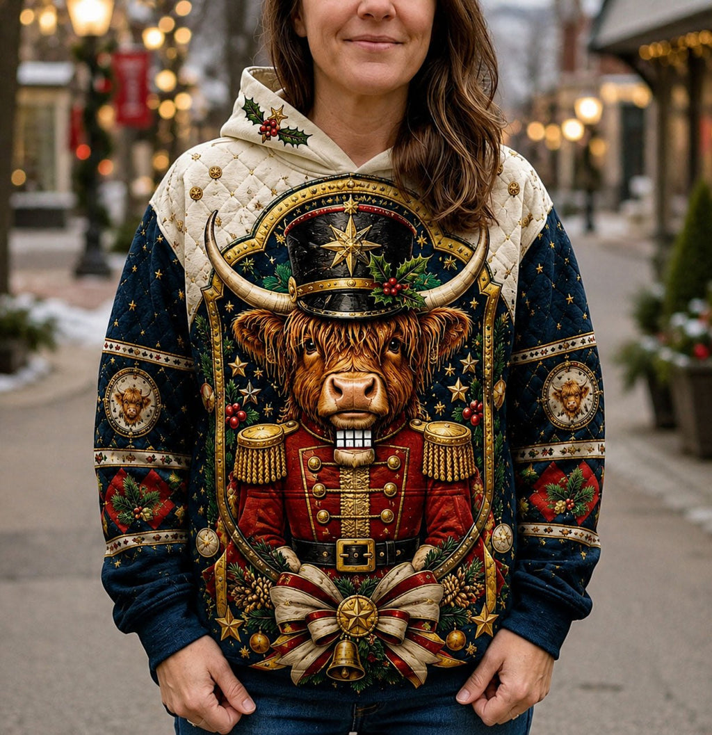 Highland Nutcracker Noel hoodie, all-over print