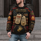 Once Marine Always Marine hoodie, all-over print