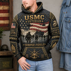 Usmc Veteran Battlefield Legacy hoodie, all-over print